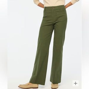 J. Crew High-rise patch-pocket wide-leg pant